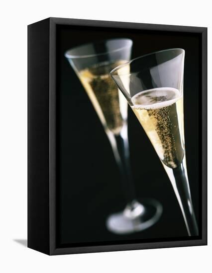 Two glasses of champagne-null-Framed Premier Image Canvas