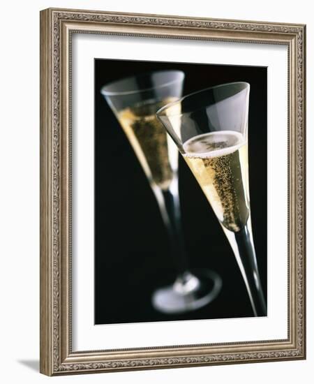 Two glasses of champagne-null-Framed Photographic Print