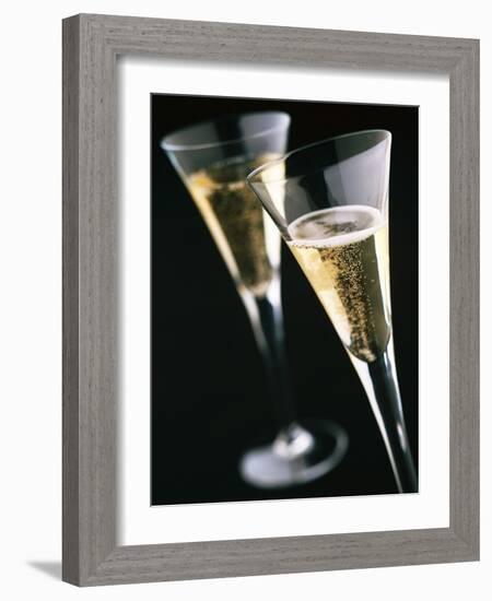 Two glasses of champagne-null-Framed Photographic Print