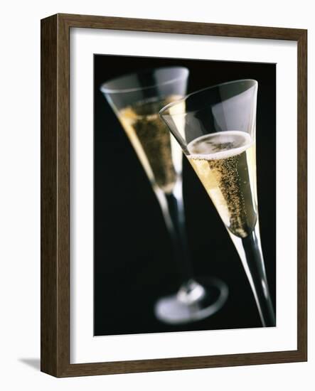 Two glasses of champagne-null-Framed Photographic Print