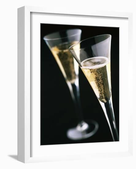 Two glasses of champagne-null-Framed Photographic Print