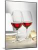 Two Glasses of Red Wine on Festive Table-Alexander Feig-Mounted Photographic Print