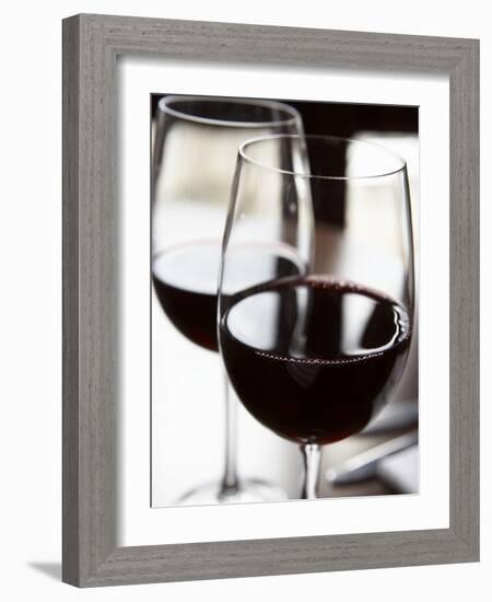 Two Glasses of Red Wine-null-Framed Photographic Print