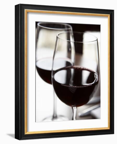 Two Glasses of Red Wine-null-Framed Photographic Print
