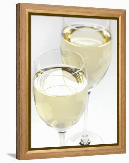 Two Glasses of White Wine-null-Framed Premier Image Canvas