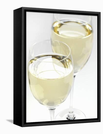 Two Glasses of White Wine-null-Framed Premier Image Canvas