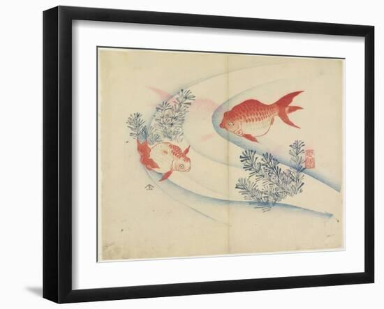 Two Goldfish in Water, C. 1830-Hogyoku-Framed Giclee Print