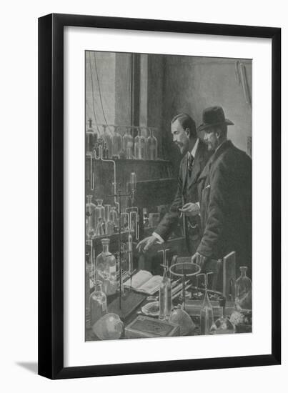 Two Great Experts in Science Confer-null-Framed Giclee Print