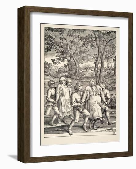 Two Groups of Peasants Following the Pilgrimage of Epilepsy, C.1642-Pieter Bruegel the Elder-Framed Giclee Print