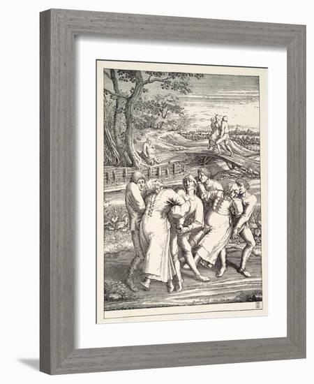 Two Groups of Peasants Following the Pilgrimage of Epilepsy, C.1642-Pieter Bruegel the Elder-Framed Giclee Print