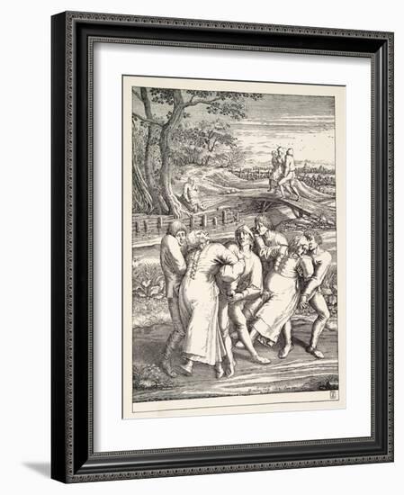 Two Groups of Peasants Following the Pilgrimage of Epilepsy, C.1642-Pieter Bruegel the Elder-Framed Giclee Print