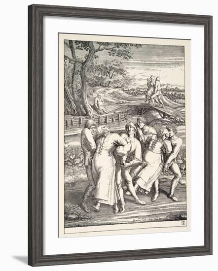 Two Groups of Peasants Following the Pilgrimage of Epilepsy, C.1642-Pieter Bruegel the Elder-Framed Giclee Print