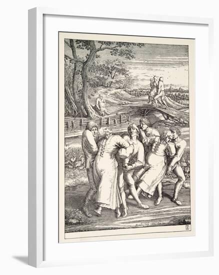 Two Groups of Peasants Following the Pilgrimage of Epilepsy, C.1642-Pieter Bruegel the Elder-Framed Giclee Print