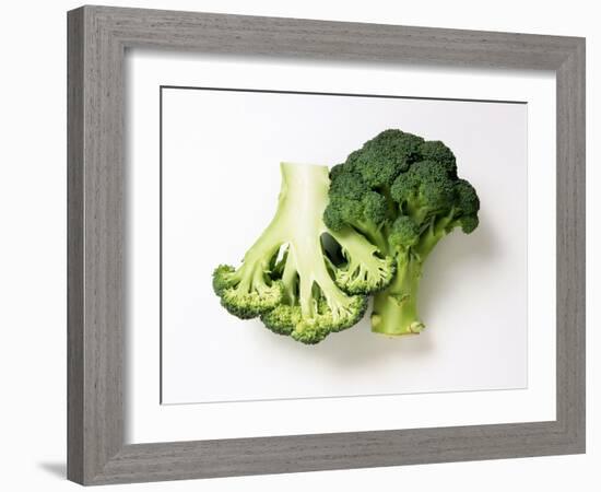 Two Half Broccoli Florets-Janne Peters-Framed Photographic Print