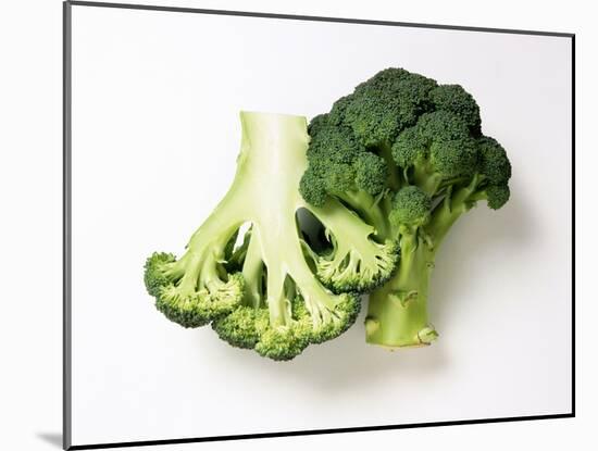 Two Half Broccoli Florets-Janne Peters-Mounted Photographic Print