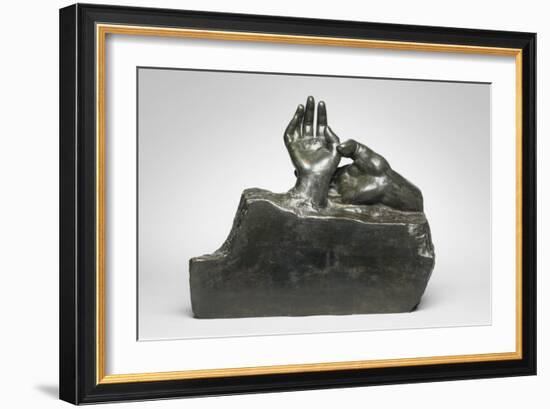 Two Hands, Modeled before 1909, Cast by Alexis Rudier (1874-1952), 1925 (Bronze)-Auguste Rodin-Framed Giclee Print