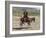 Two Happy Himba Girls Ride a Donkey to Market, Namibia-Nigel Pavitt-Framed Photographic Print