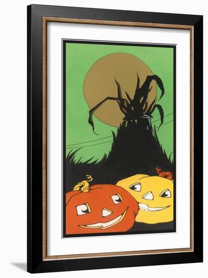 Two Happy Jack O'Lanterns-null-Framed Art Print