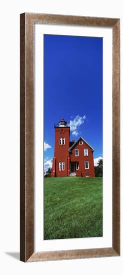 Two Harbors Lighthouse on Lake Superior's Agate Bay, Burlington Bay, Minnesota, USA-null-Framed Photographic Print