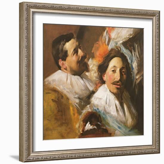 Two Heads from the Banquet of the Officers, 1880-John Singer Sargent-Framed Giclee Print