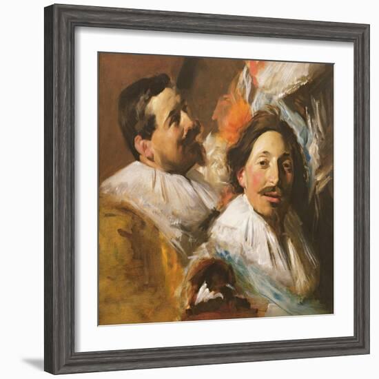 Two Heads from the Banquet of the Officers, 1880-John Singer Sargent-Framed Giclee Print