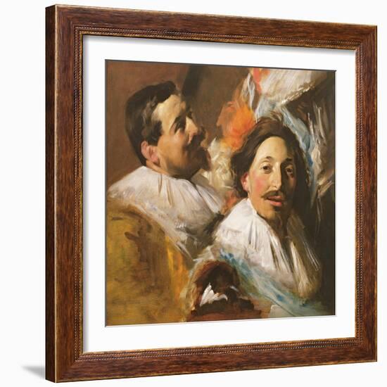 Two Heads from the Banquet of the Officers, 1880-John Singer Sargent-Framed Giclee Print