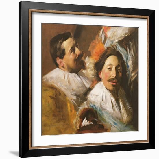 Two Heads from the Banquet of the Officers, 1880-John Singer Sargent-Framed Giclee Print