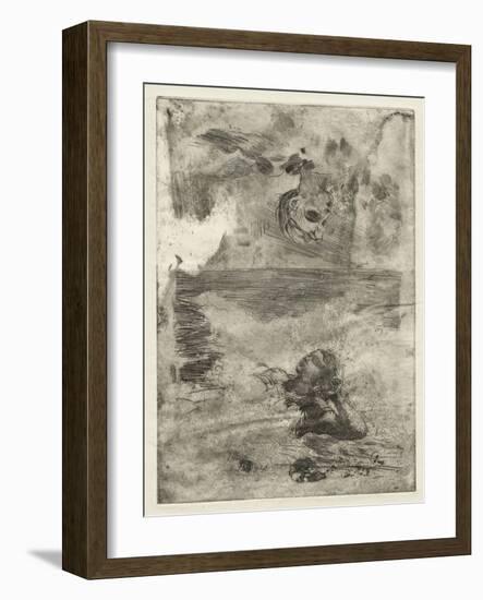 Two Heads, Study after 'Undertow', C.1886, Printed C.1967 (Etching, Open-Bite, Stopping Out, & Scra-Winslow Homer-Framed Giclee Print