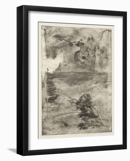 Two Heads, Study after 'Undertow', C.1886, Printed C.1967 (Etching, Open-Bite, Stopping Out, & Scra-Winslow Homer-Framed Giclee Print
