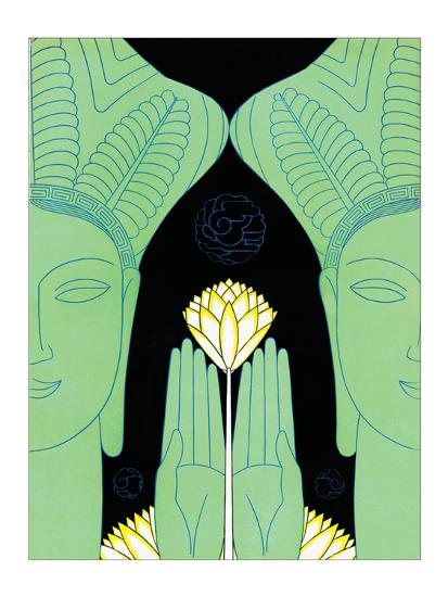 Two Heads Two Hands and Flower-Frank Mcintosh-Framed Art Print