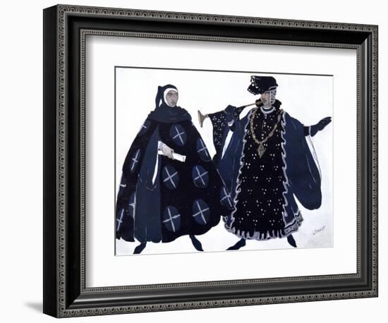 Two Heralds, Ballet Costume Design, 1911-Leon Bakst-Framed Giclee Print