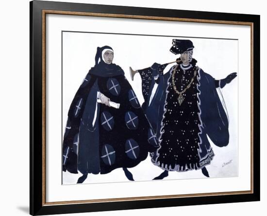 Two Heralds, Ballet Costume Design, 1911-Leon Bakst-Framed Giclee Print