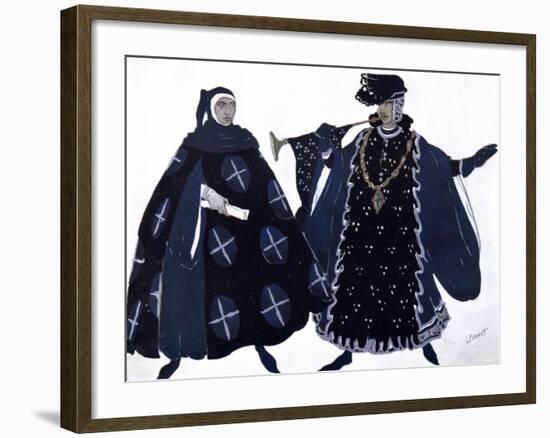 Two Heralds, Ballet Costume Design, 1911-Leon Bakst-Framed Giclee Print