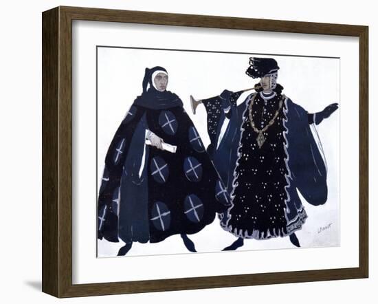 Two Heralds, Ballet Costume Design, 1911-Leon Bakst-Framed Giclee Print