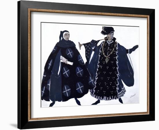 Two Heralds, Ballet Costume Design, 1911-Leon Bakst-Framed Giclee Print