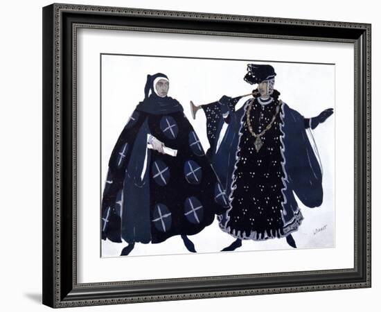 Two Heralds, Ballet Costume Design, 1911-Leon Bakst-Framed Giclee Print