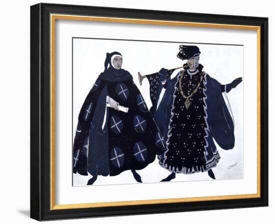 Two Heralds, Ballet Costume Design, 1911-Leon Bakst-Framed Giclee Print