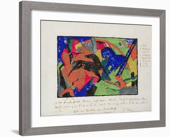 Two Horses, 1911-12-Franz Marc-Framed Giclee Print