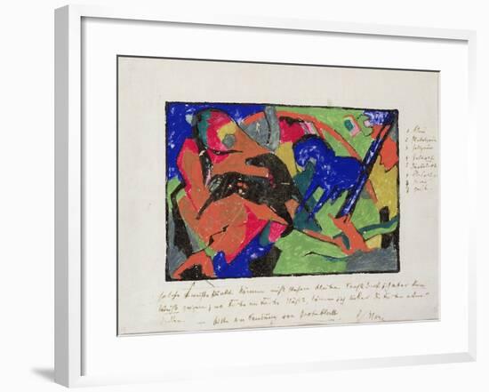 Two Horses, 1911-12-Franz Marc-Framed Giclee Print