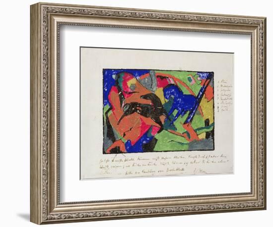 Two Horses, 1911-12-Franz Marc-Framed Giclee Print