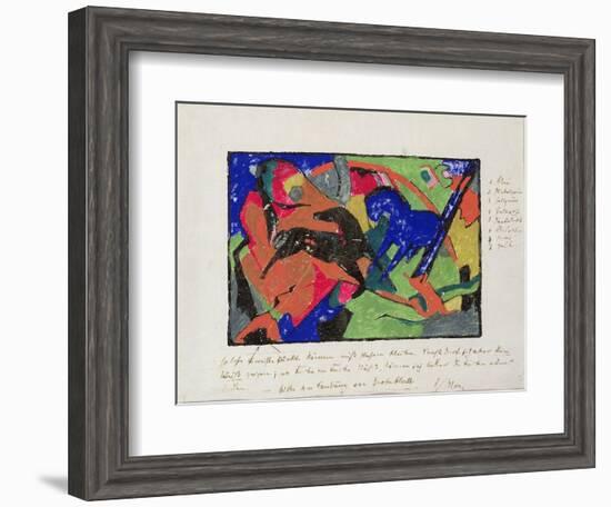 Two Horses, 1911-12-Franz Marc-Framed Giclee Print