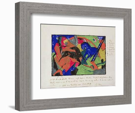 Two Horses, 1911-12-Franz Marc-Framed Giclee Print