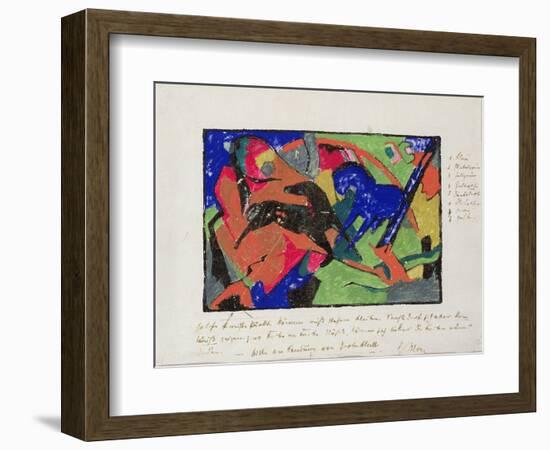 Two Horses, 1911-12-Franz Marc-Framed Giclee Print