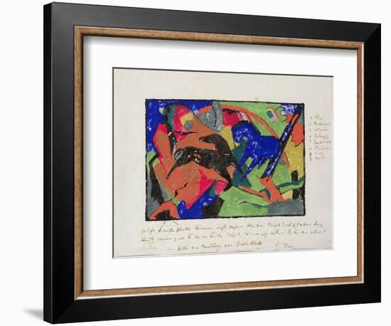 Two Horses, 1911-12-Franz Marc-Framed Giclee Print