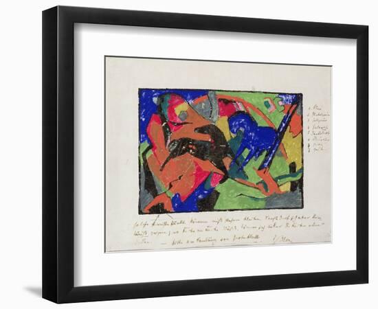 Two Horses, 1911-12-Franz Marc-Framed Giclee Print