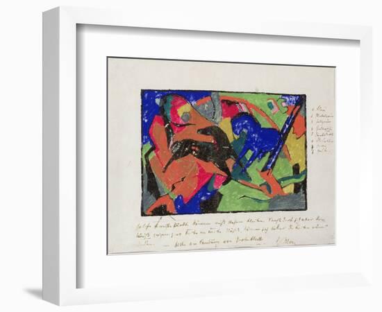 Two Horses, 1911-12-Franz Marc-Framed Giclee Print