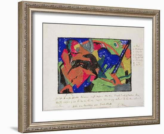 Two Horses, 1911-12-Franz Marc-Framed Giclee Print