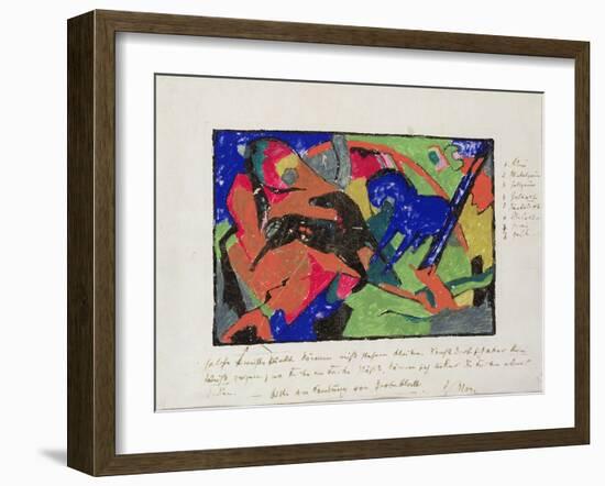 Two Horses, 1911-12-Franz Marc-Framed Giclee Print