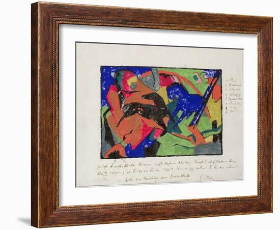 Two Horses, 1911-12-Franz Marc-Framed Giclee Print