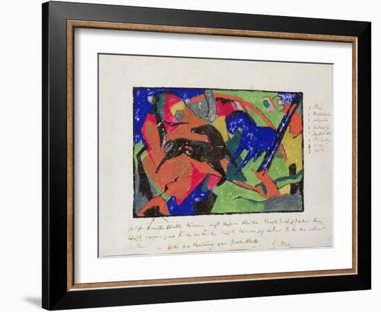 Two Horses, 1911-12-Franz Marc-Framed Giclee Print